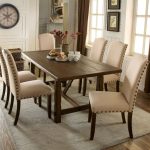 Dining set rustic walnut furniture room piece rectangular table sets brentford america felicity wood chairs modern overstock style ivory tables